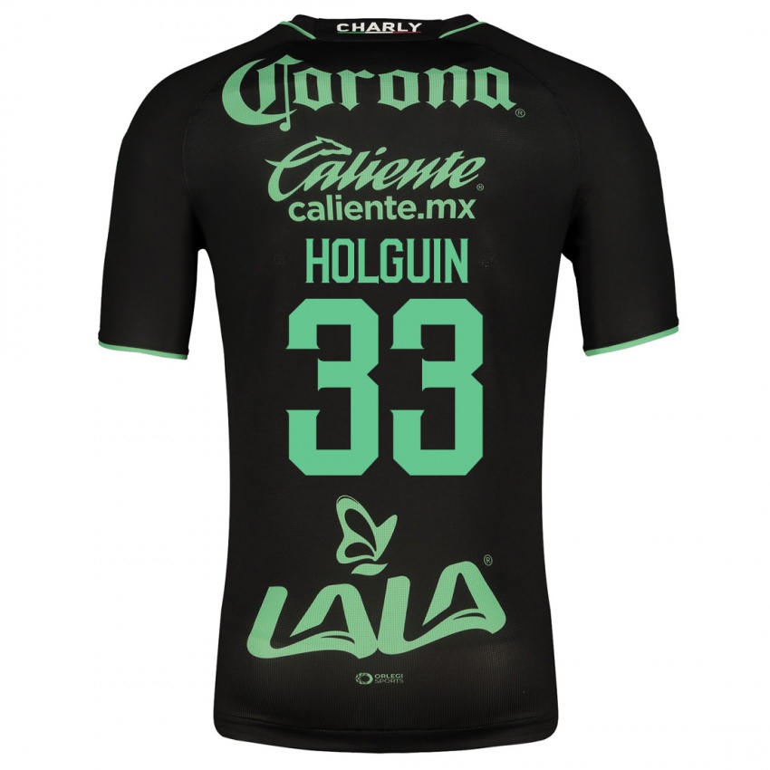 Hombre Camiseta Héctor Holguín #33 Negro 2ª Equipación 2023/24 La Camisa Argentina