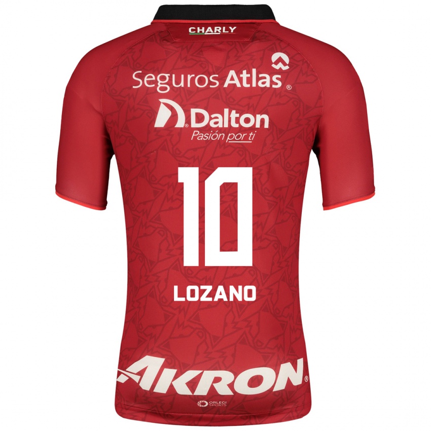 Hombre Camiseta Brian Lozano #10 Rojo 2ª Equipación 2023/24 La Camisa Argentina