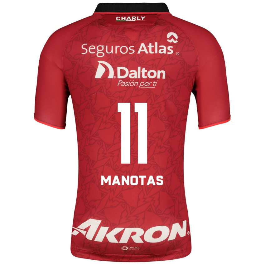 Hombre Camiseta Mauro Manotas #11 Rojo 2ª Equipación 2023/24 La Camisa Argentina