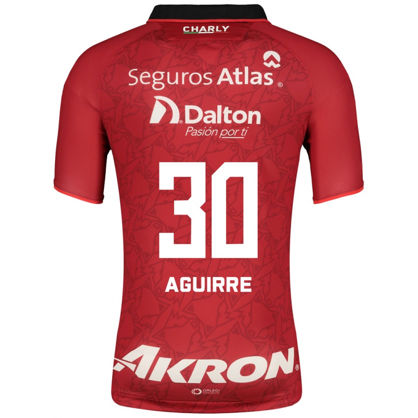 Hombre Camiseta Eduardo Aguirre #30 Rojo 2ª Equipación 2023/24 La Camisa Argentina