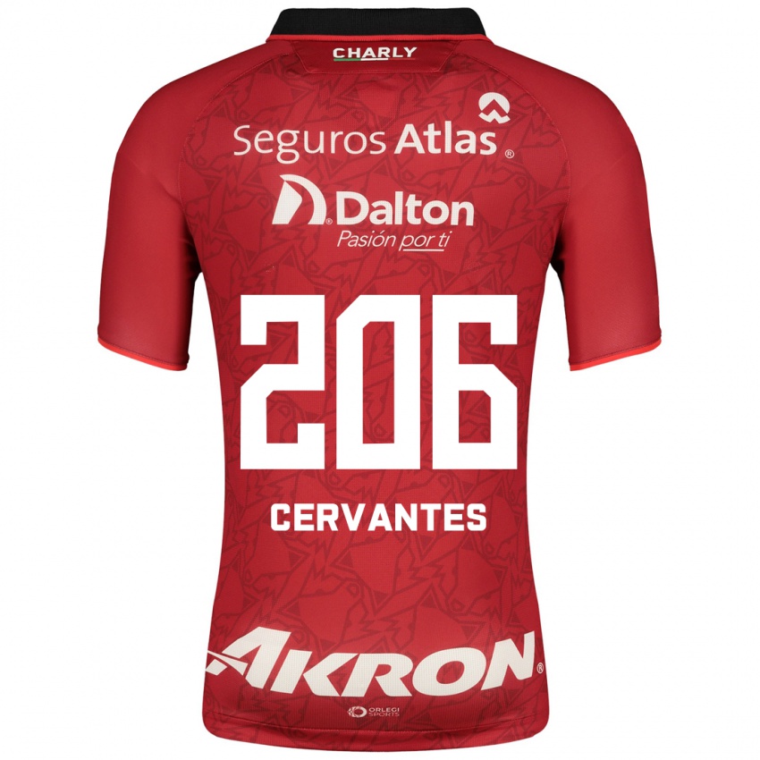 Hombre Camiseta Daniel Cervantes #206 Rojo 2ª Equipación 2023/24 La Camisa Argentina