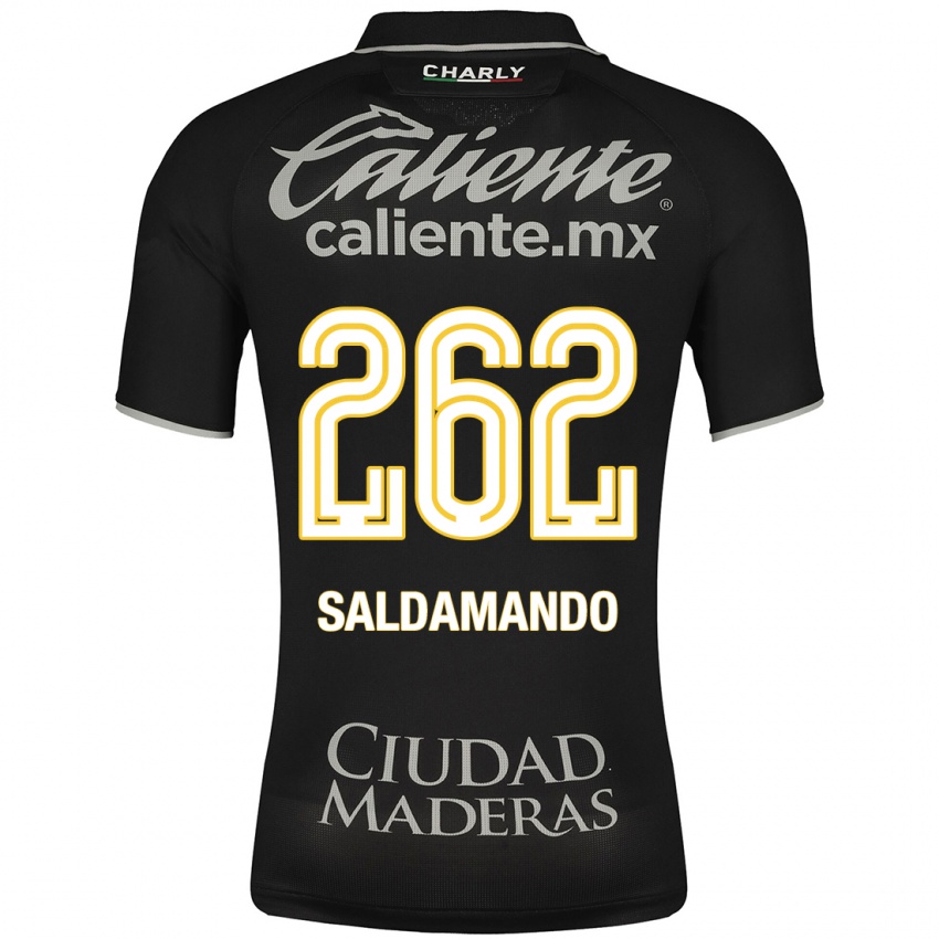 Hombre Camiseta José Saldamando #262 Negro 2ª Equipación 2023/24 La Camisa Argentina