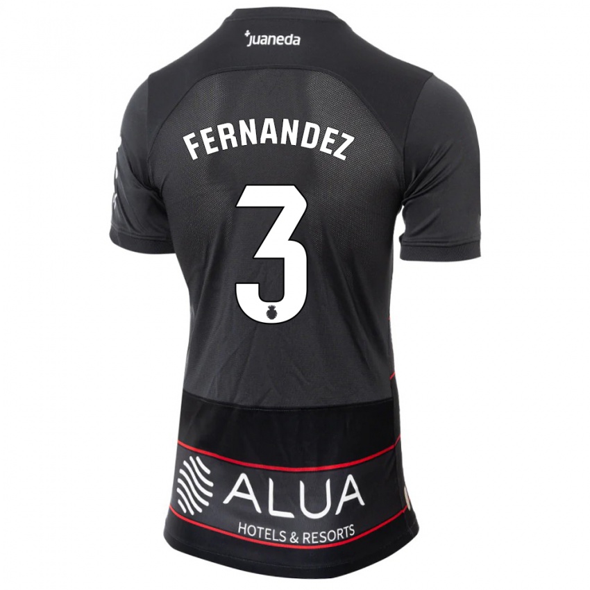 Hombre Camiseta Marcos Fernández #3 Negro 2ª Equipación 2023/24 La Camisa Argentina