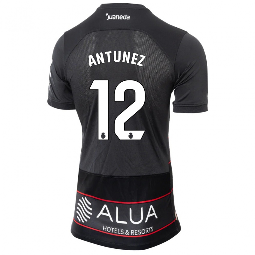 Hombre Camiseta Yahir Antúnez #12 Negro 2ª Equipación 2023/24 La Camisa Argentina