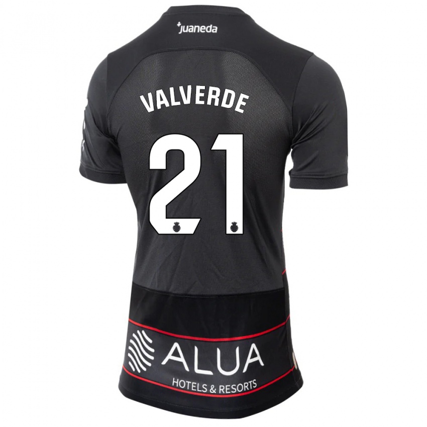 Hombre Camiseta David Valverde #21 Negro 2ª Equipación 2023/24 La Camisa Argentina