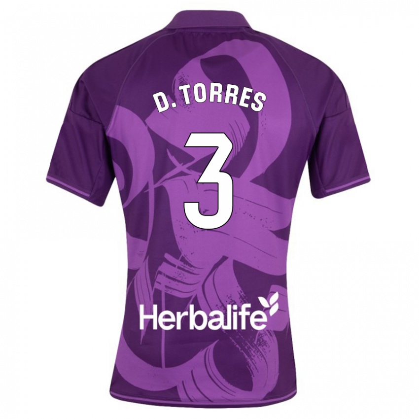 Hombre Camiseta David Torres #3 Violeta 2ª Equipación 2023/24 La Camisa Argentina