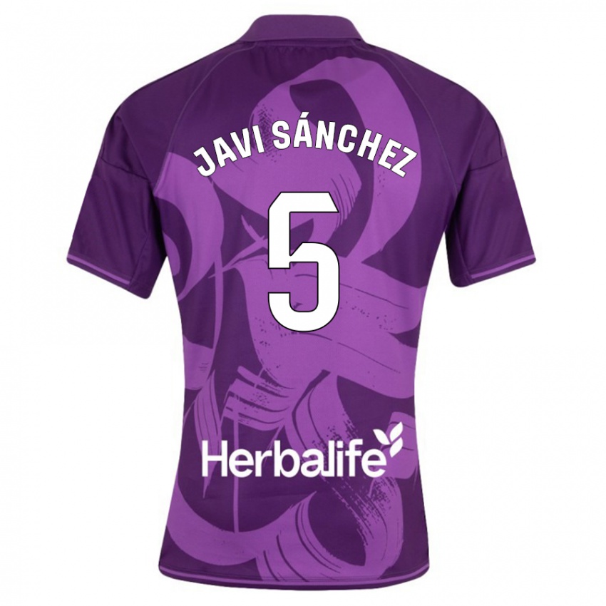 Hombre Camiseta Javi Sánchez #5 Violeta 2ª Equipación 2023/24 La Camisa Argentina