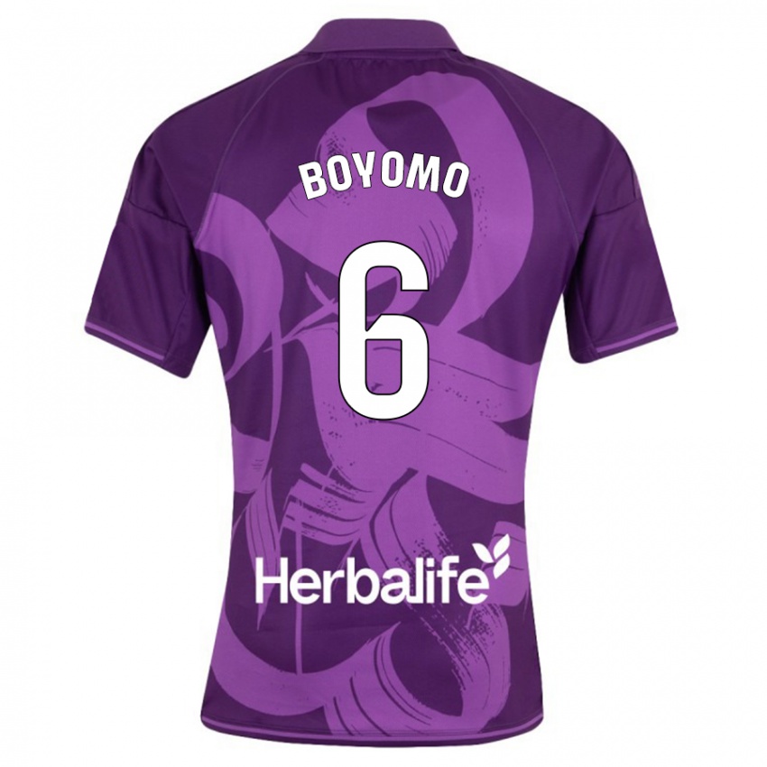 Hombre Camiseta Enzo Boyomo #6 Violeta 2ª Equipación 2023/24 La Camisa Argentina