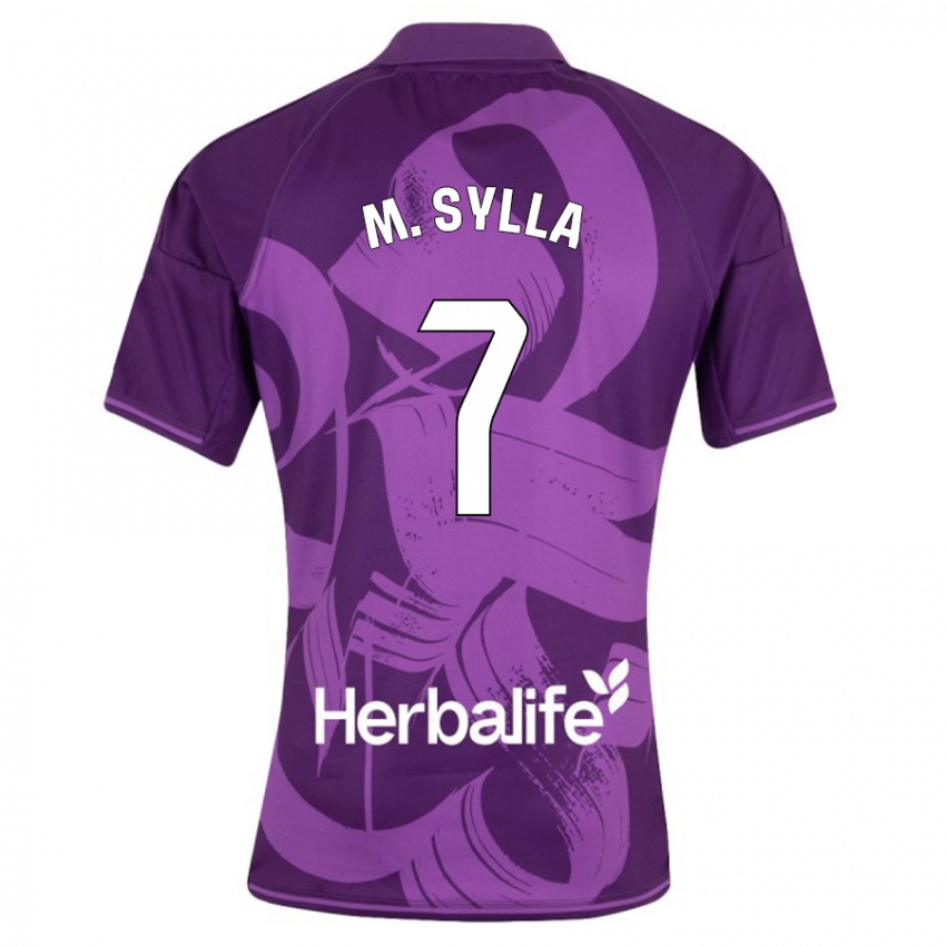 Hombre Camiseta Mamadou Sylla #7 Violeta 2ª Equipación 2023/24 La Camisa Argentina