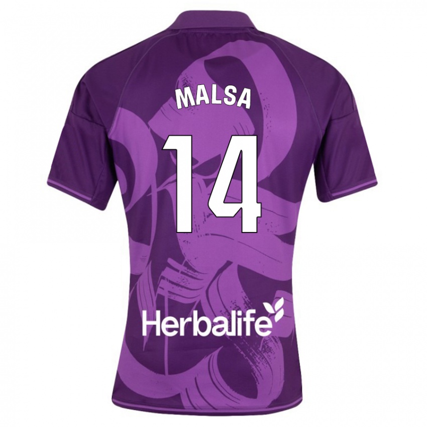 Hombre Camiseta Mickaël Malsa #14 Violeta 2ª Equipación 2023/24 La Camisa Argentina