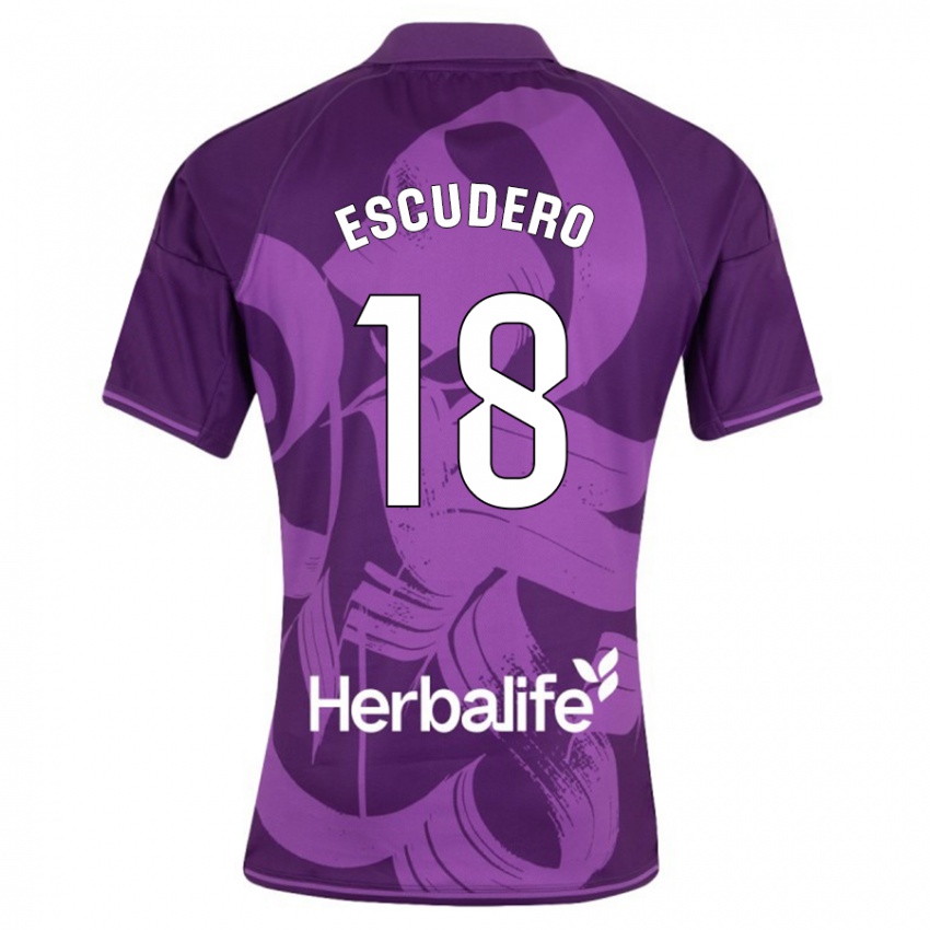 Hombre Camiseta Sergio Escudero #18 Violeta 2ª Equipación 2023/24 La Camisa Argentina