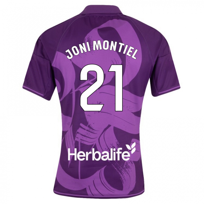 Hombre Camiseta Joni Montiel #21 Violeta 2ª Equipación 2023/24 La Camisa Argentina