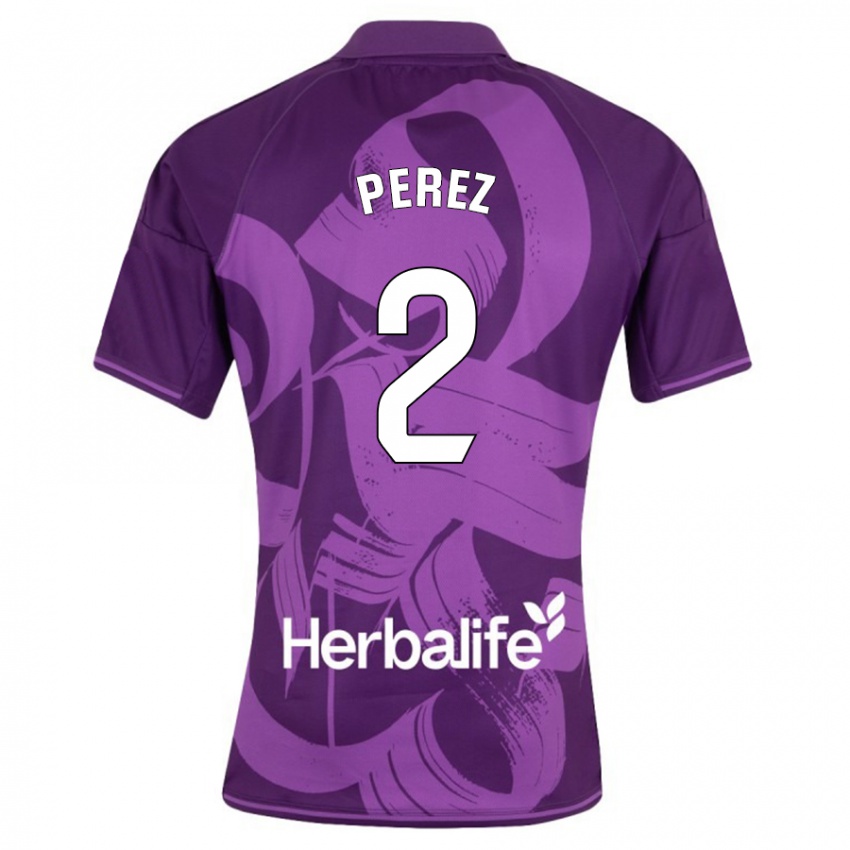 Hombre Camiseta Iker Pérez #2 Violeta 2ª Equipación 2023/24 La Camisa Argentina