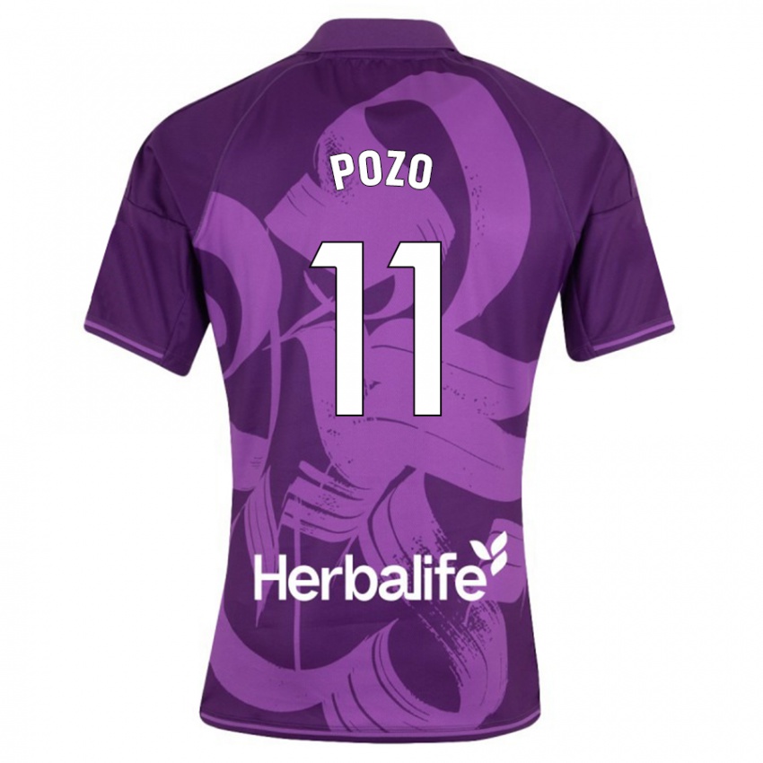 Hombre Camiseta Manuel Pozo #11 Violeta 2ª Equipación 2023/24 La Camisa Argentina