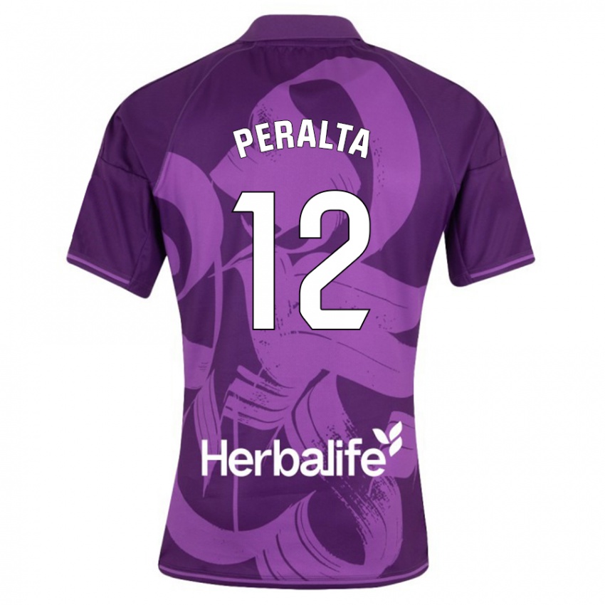 Hombre Camiseta Fernando Peralta #12 Violeta 2ª Equipación 2023/24 La Camisa Argentina