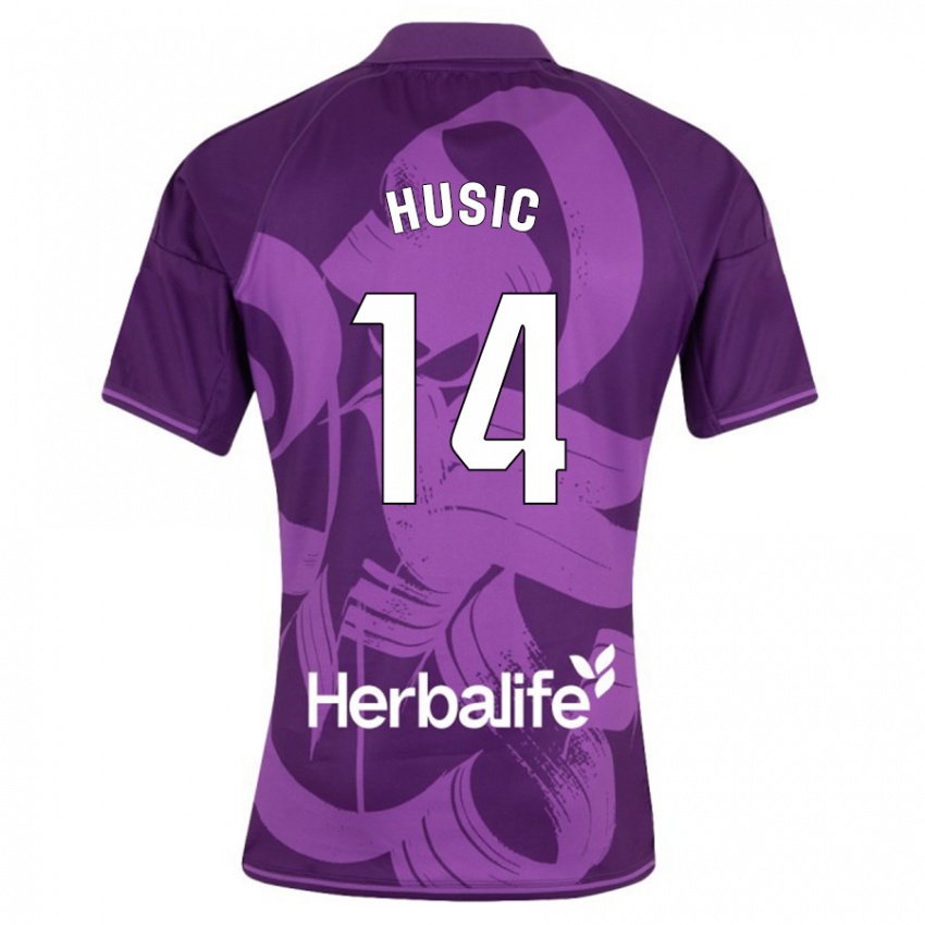 Hombre Camiseta Salih Husic #14 Violeta 2ª Equipación 2023/24 La Camisa Argentina