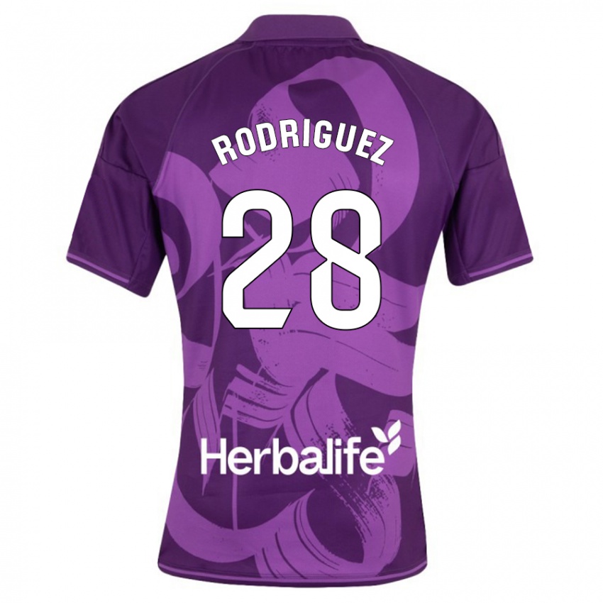 Hombre Camiseta Yago Rodríguez #28 Violeta 2ª Equipación 2023/24 La Camisa Argentina