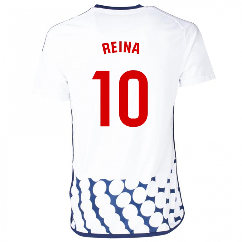 Hombre Camiseta Alberto Reina #10 Blanco 2ª Equipación 2023/24 La Camisa Argentina
