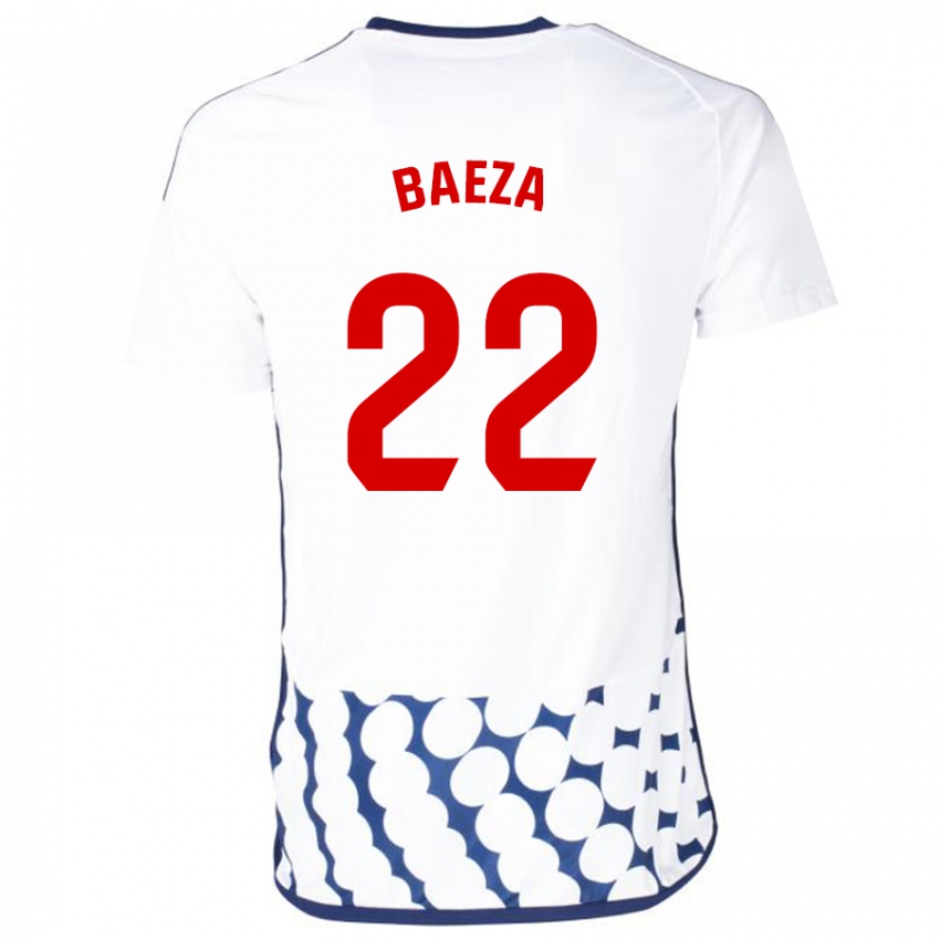 Hombre Camiseta Miguel Baeza #22 Blanco 2ª Equipación 2023/24 La Camisa Argentina