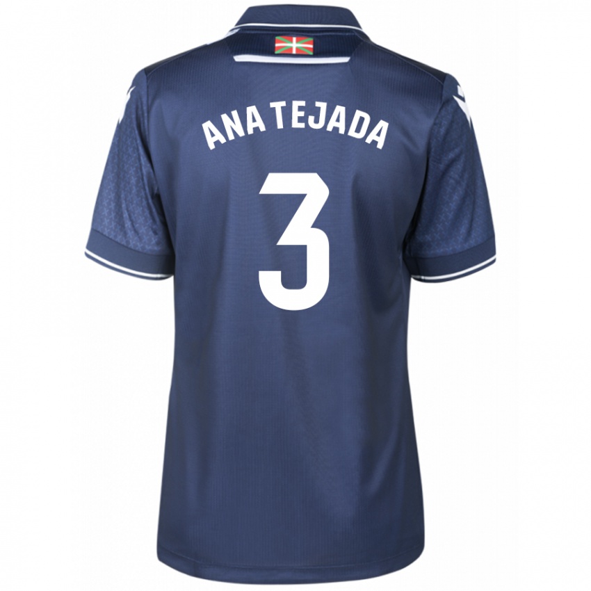 Hombre Camiseta Ana Tejada Jiménez #3 Armada 2ª Equipación 2023/24 La Camisa Argentina