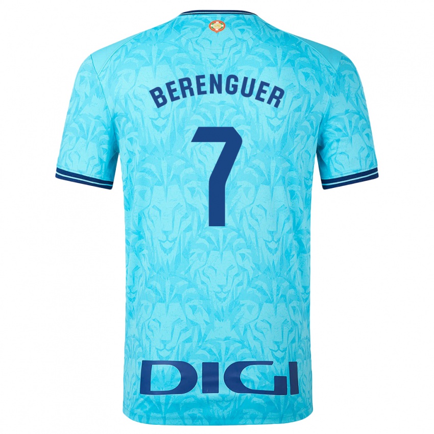 Hombre Camiseta Alex Berenguer #7 Cielo Azul 2ª Equipación 2023/24 La Camisa Argentina