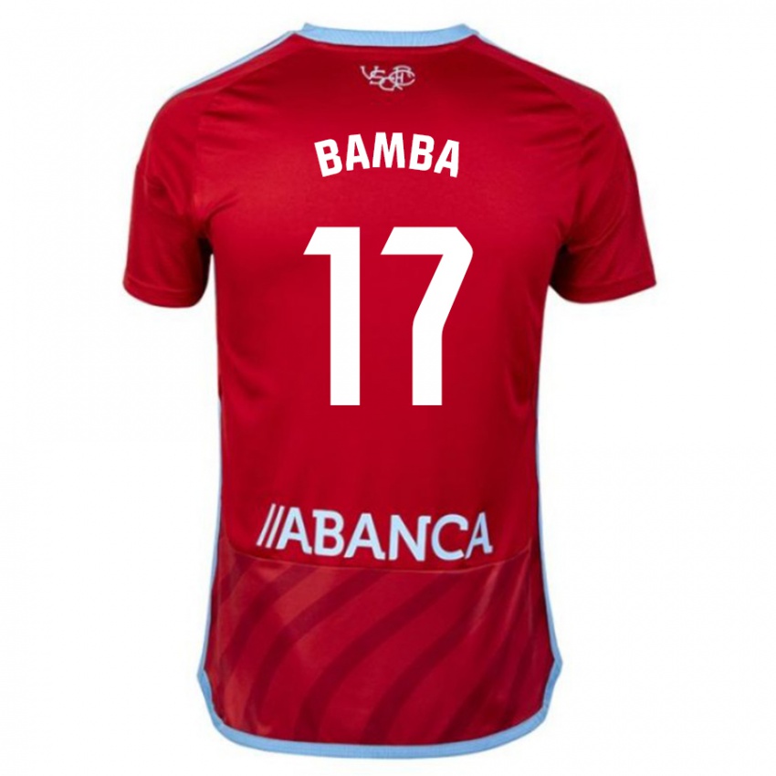 Hombre Camiseta Jonathan Bamba #17 Rojo 2ª Equipación 2023/24 La Camisa Argentina