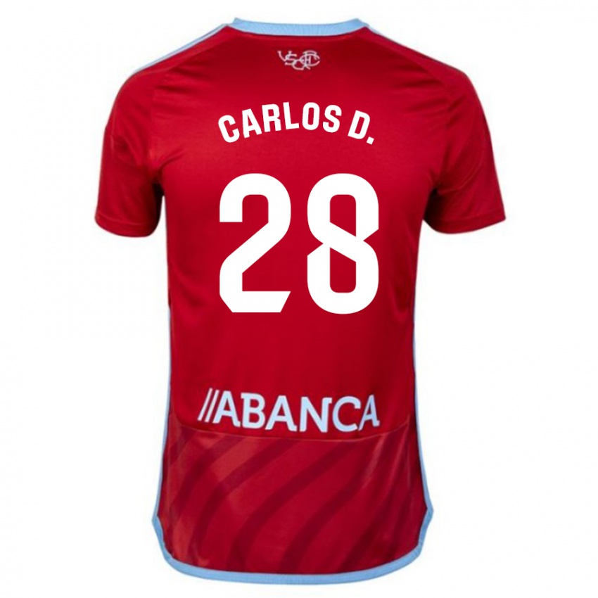 Hombre Camiseta Carlos Dominguez #28 Rojo 2ª Equipación 2023/24 La Camisa Argentina