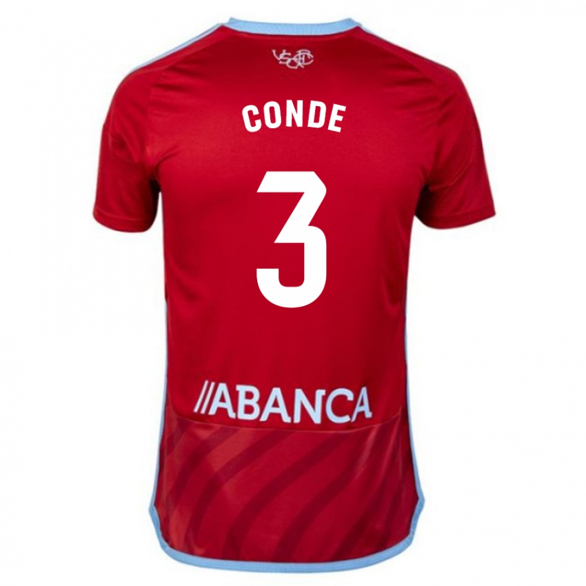 Hombre Camiseta Martín Conde #3 Rojo 2ª Equipación 2023/24 La Camisa Argentina