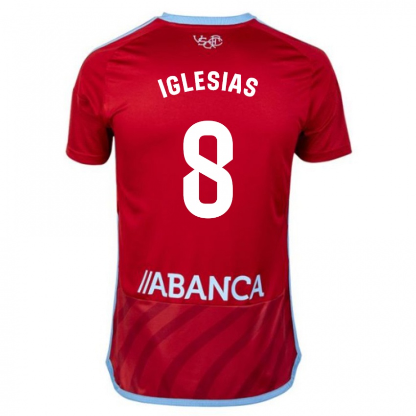 Hombre Camiseta Bruno Iglesias #8 Rojo 2ª Equipación 2023/24 La Camisa Argentina