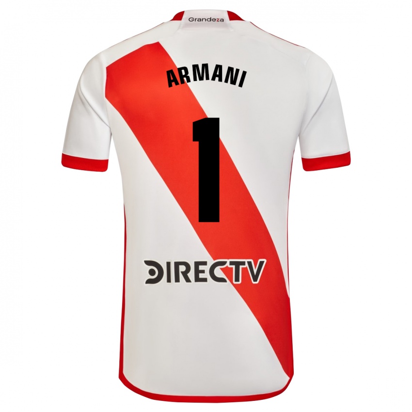 Mujer Camiseta Franco Armani #1 Blanco Rojo 1ª Equipación 2023/24 La Camisa Argentina