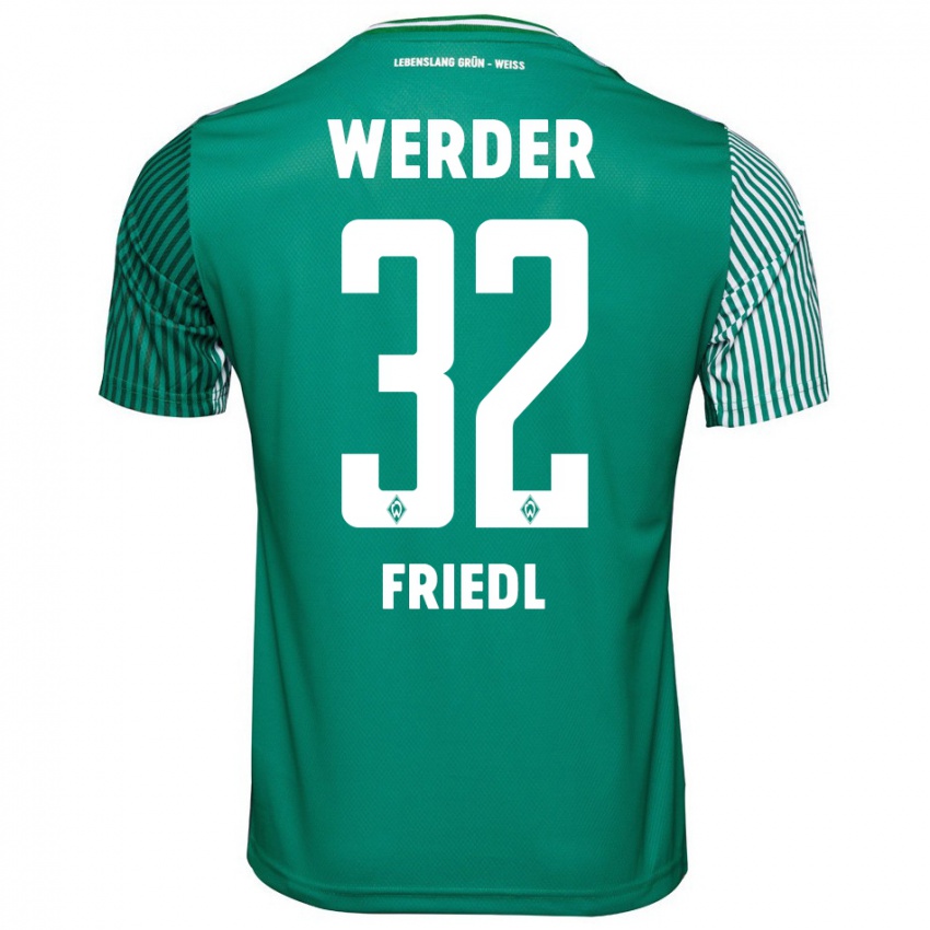 Mujer Camiseta Marco Friedl #32 Verde 1ª Equipación 2023/24 La Camisa Argentina