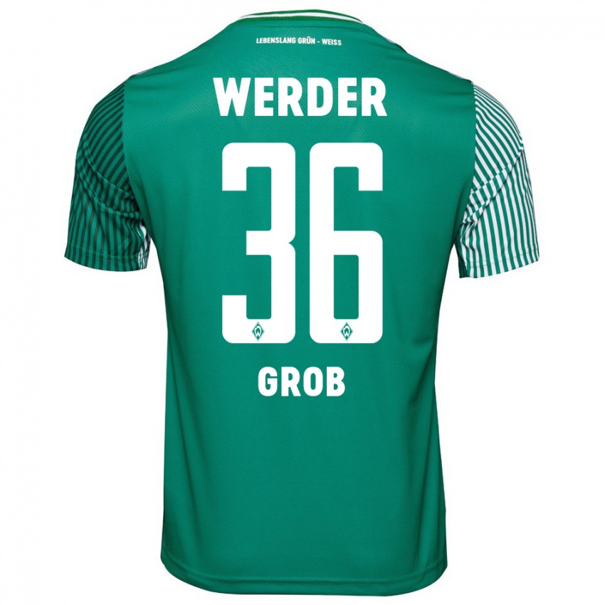 Mujer Camiseta Christian Groß #36 Verde 1ª Equipación 2023/24 La Camisa Argentina
