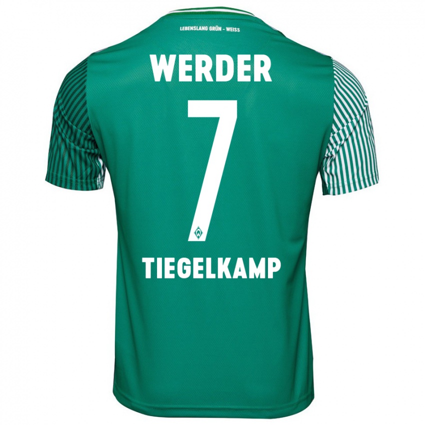 Mujer Camiseta Maximilian Tiegelkamp #7 Verde 1ª Equipación 2023/24 La Camisa Argentina