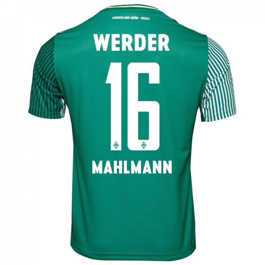 Mujer Camiseta Justus Mahlmann #16 Verde 1ª Equipación 2023/24 La Camisa Argentina