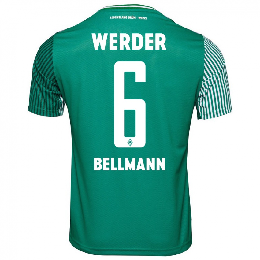 Mujer Camiseta Paul Bellmann #6 Verde 1ª Equipación 2023/24 La Camisa Argentina