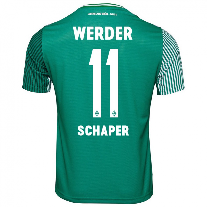 Mujer Camiseta Wilken Schaper #11 Verde 1ª Equipación 2023/24 La Camisa Argentina