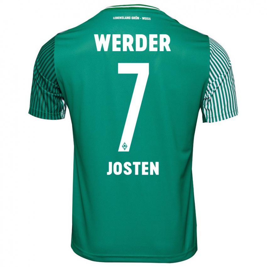 Mujer Camiseta Lisa Josten #7 Verde 1ª Equipación 2023/24 La Camisa Argentina