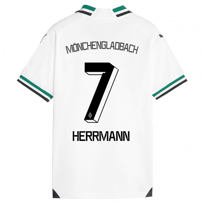 Mujer Camiseta Patrick Herrmann #7 Blanco Verde 1ª Equipación 2023/24 La Camisa Argentina