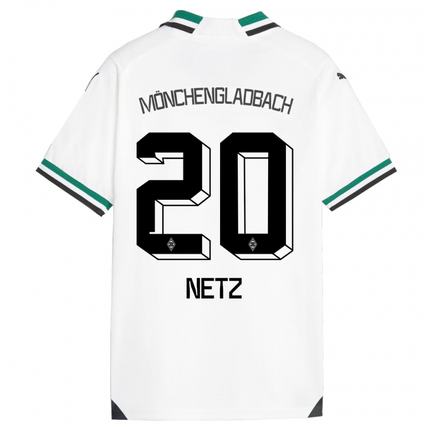 Mujer Camiseta Luca Netz #20 Blanco Verde 1ª Equipación 2023/24 La Camisa Argentina