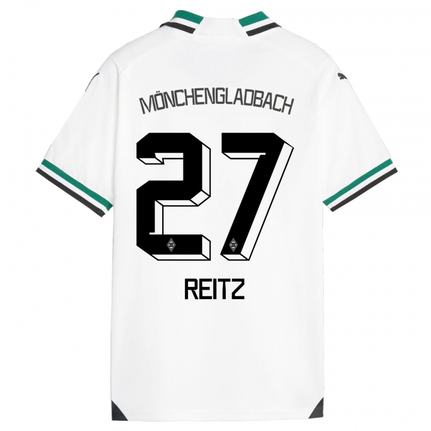 Mujer Camiseta Rocco Reitz #27 Blanco Verde 1ª Equipación 2023/24 La Camisa Argentina
