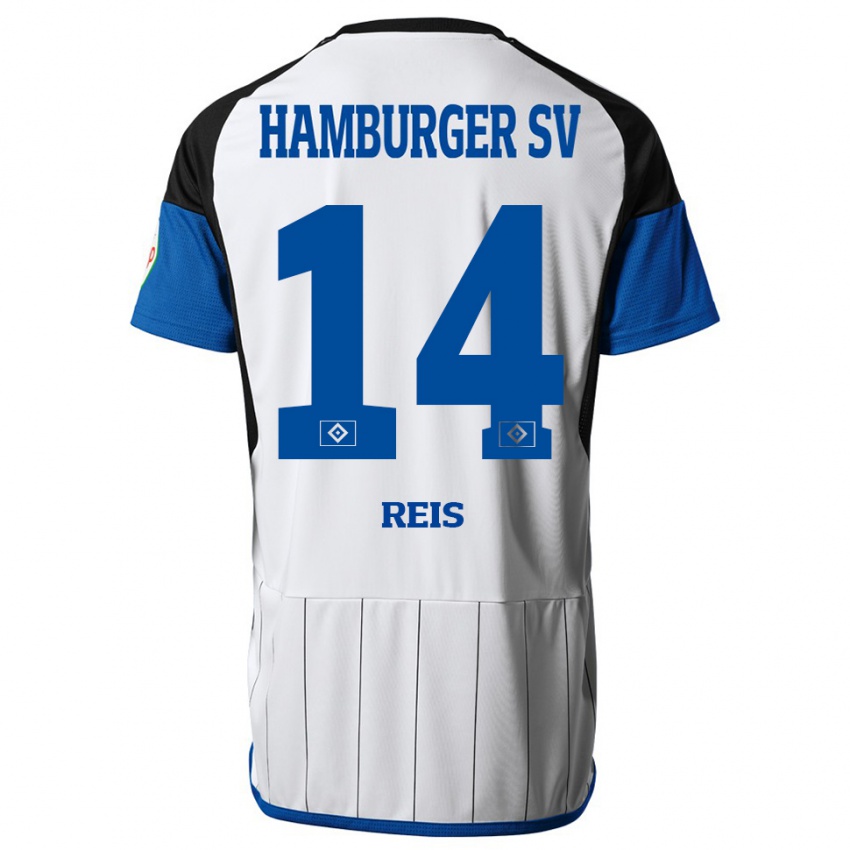 Mujer Camiseta Ludovit Reis #14 Blanco 1ª Equipación 2023/24 La Camisa Argentina