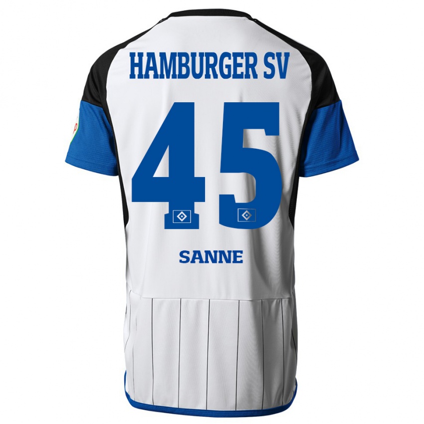 Mujer Camiseta Tom Sanne #45 Blanco 1ª Equipación 2023/24 La Camisa Argentina