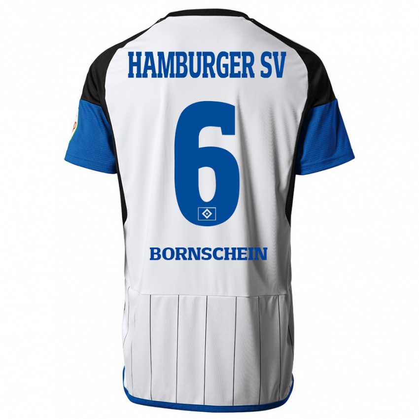 Mujer Camiseta Lukas Bornschein #6 Blanco 1ª Equipación 2023/24 La Camisa Argentina