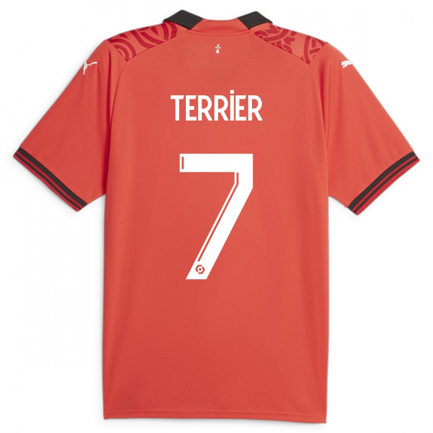 Mujer Camiseta Martin Terrier #7 Rojo 1ª Equipación 2023/24 La Camisa Argentina