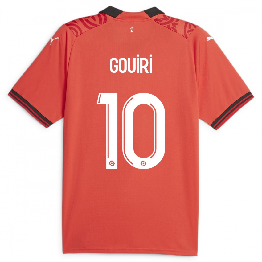 Mujer Camiseta Amine Gouiri #10 Rojo 1ª Equipación 2023/24 La Camisa Argentina