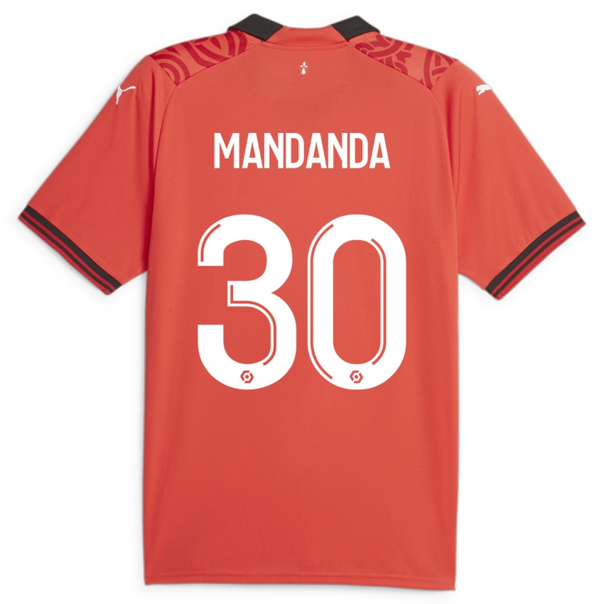 Mujer Camiseta Steve Mandanda #30 Rojo 1ª Equipación 2023/24 La Camisa Argentina