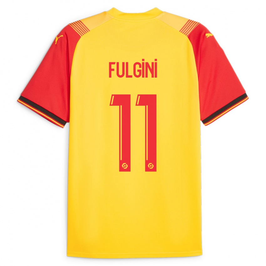 Mujer Camiseta Angelo Fulgini #11 Amarillo 1ª Equipación 2023/24 La Camisa Argentina