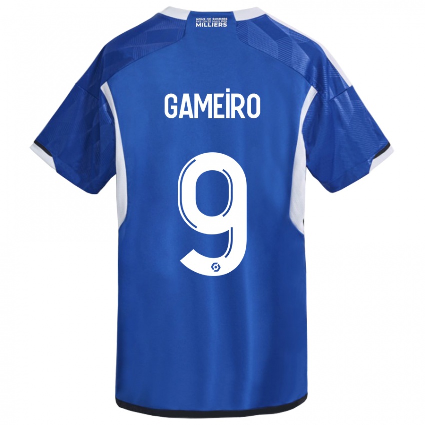 Mujer Camiseta Kévin Gameiro #9 Azul 1ª Equipación 2023/24 La Camisa Argentina