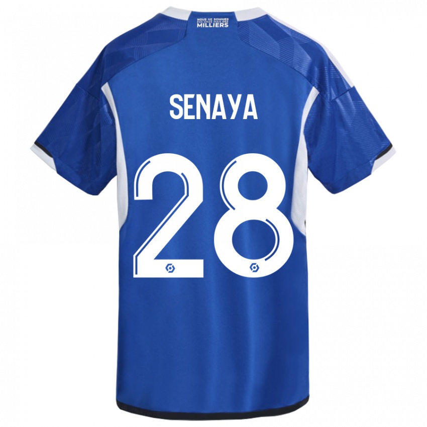 Mujer Camiseta Marvin Senaya #28 Azul 1ª Equipación 2023/24 La Camisa Argentina