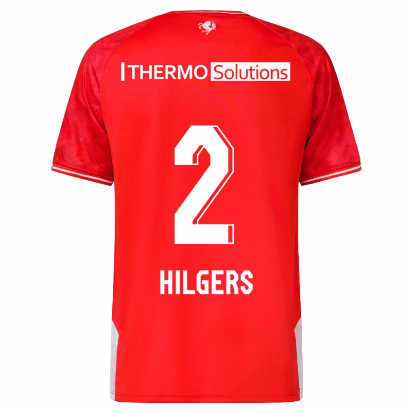 Mujer Camiseta Mees Hilgers #2 Rojo 1ª Equipación 2023/24 La Camisa Argentina